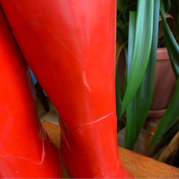 Hunter Tall Red Rain Boots with buckles - Picture 6 of 10